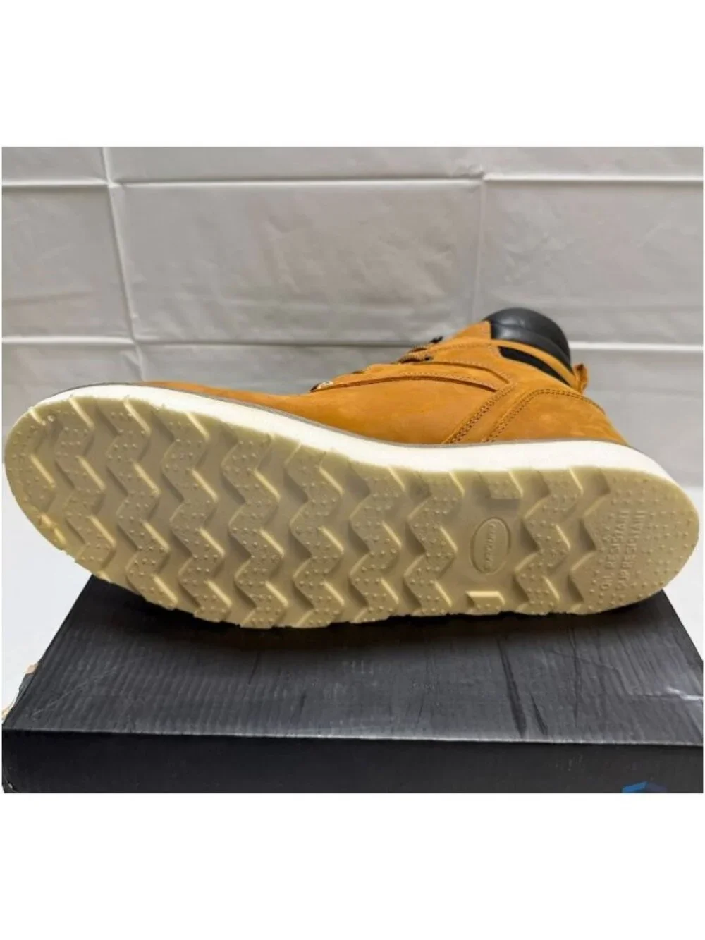 Surlowry Men's Tan Work Boots - Waterproof Lace-Up